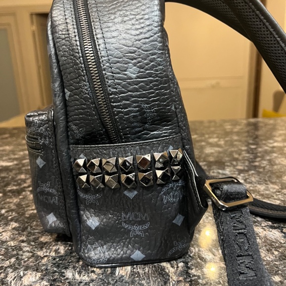 MCM Black Small Stark Side Studs Backpack main image 4